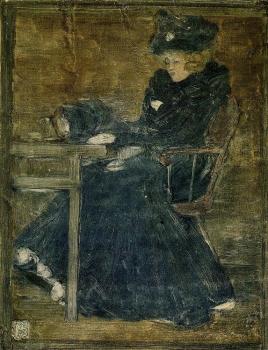 Maurice Brazil Prendergast : Seated Woman in Blue